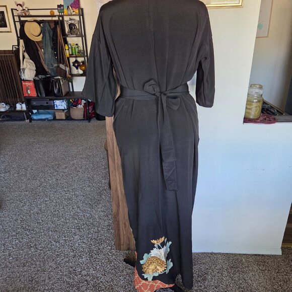Handmade Recycled Kimono Dress 100% Silk - Picture 3 of 6